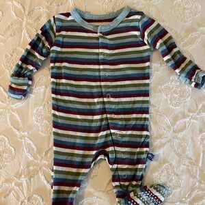 Kickee Pants Bamboo Newborn Sleeper One-Piece with Hand Mitts